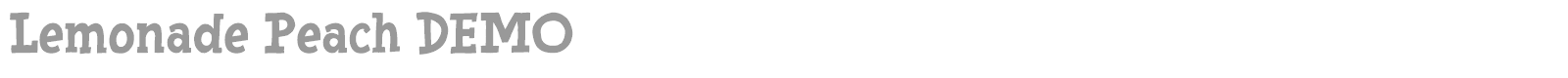 Lemonade Peach font preview